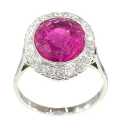 Bague diamant rubellite