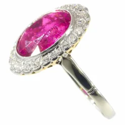 Bague diamant rubellite