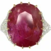 Bague diamant, rubis