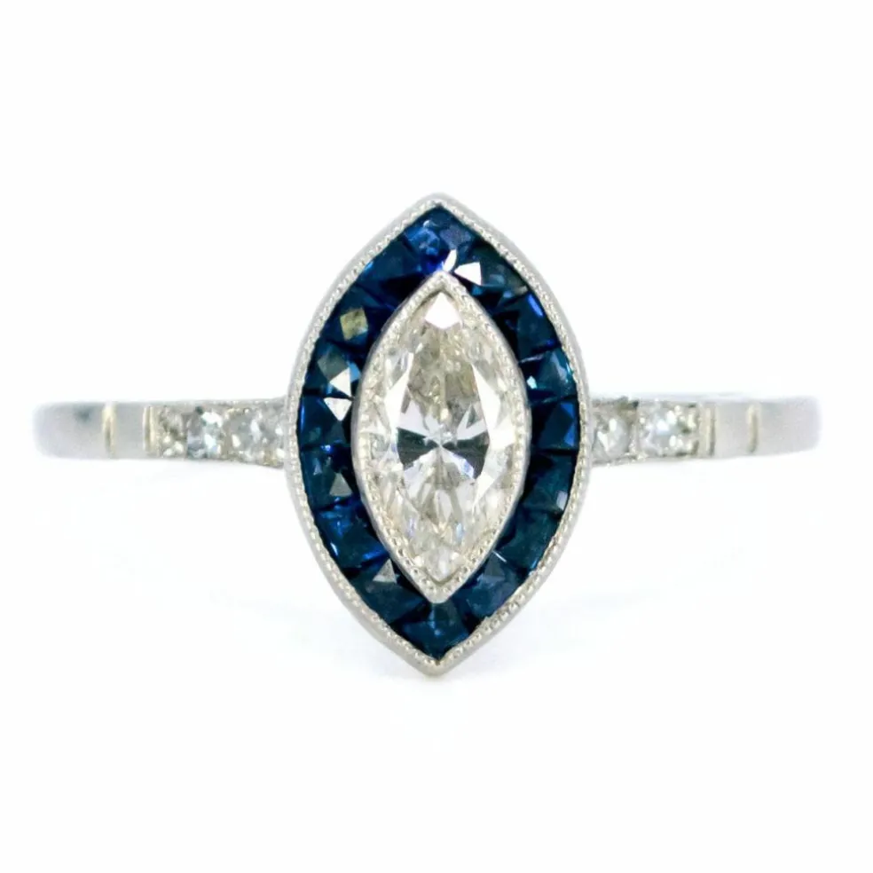 Bague Diamant, Saphir