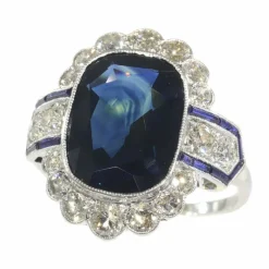 Bague diamant, saphir