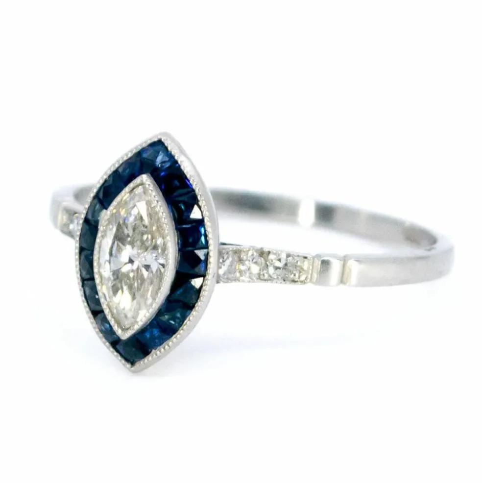 Bague Diamant, Saphir