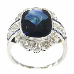 Bague diamant, saphir