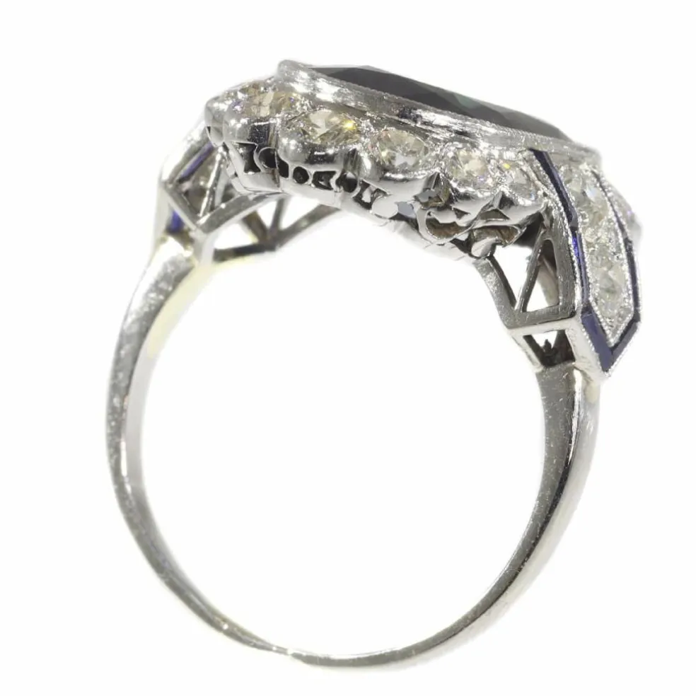 Bague diamant, saphir