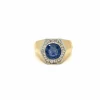 Bague Diamant Saphir certifié Art Déco