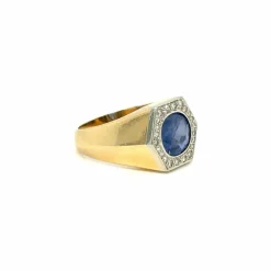 Bague Diamant Saphir certifié Art Déco