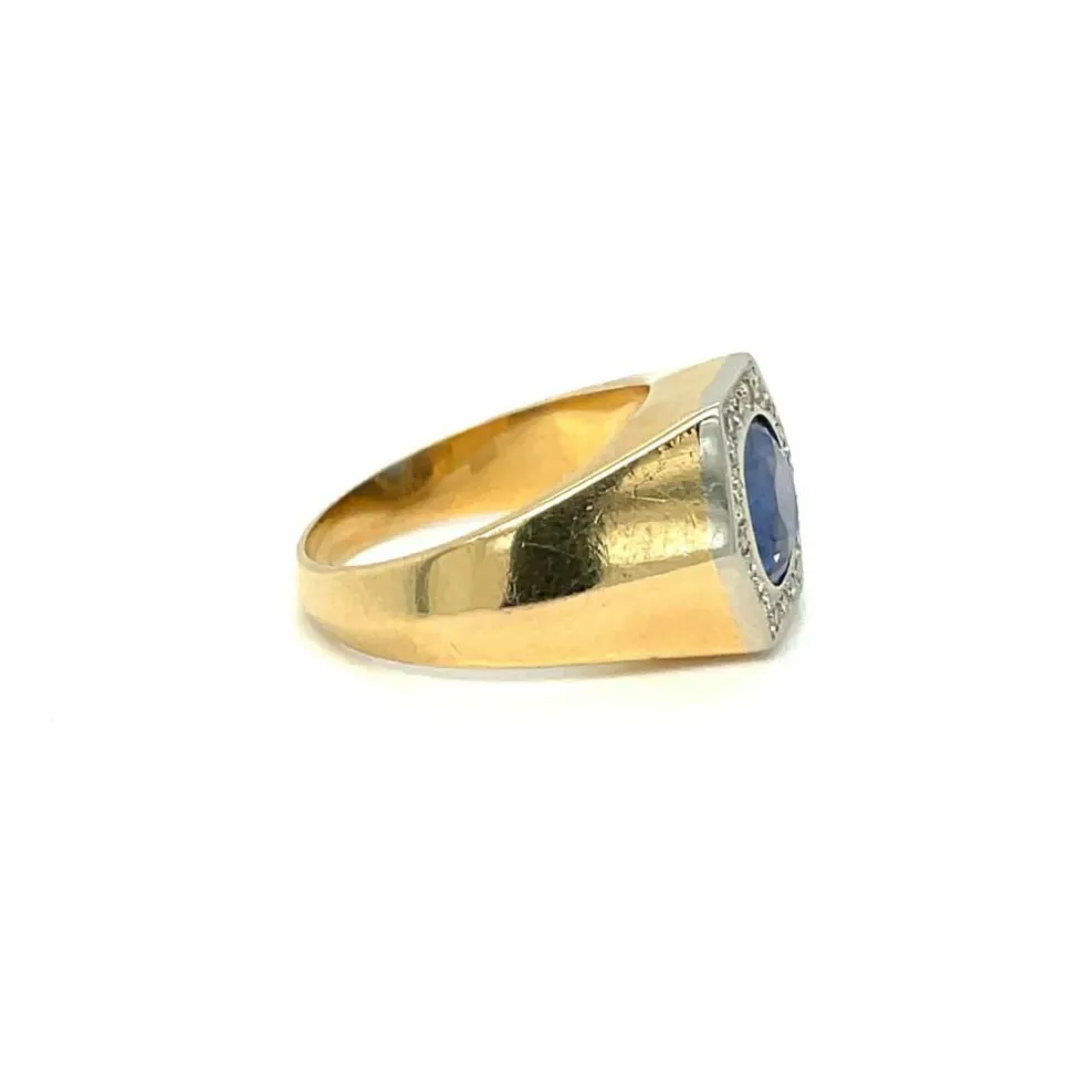 Bague Diamant Saphir certifié Art Déco