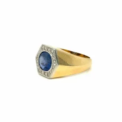 Bague Diamant Saphir certifié Art Déco