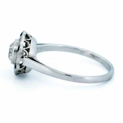 Bague Diamant, Saphir, Platine