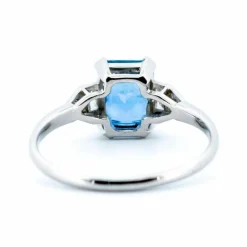 Bague Diamant, Saphir, Platine