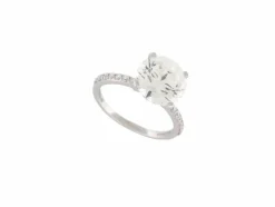 bague diamant solitaire 3.25 ct 52 en or blanc 18k certificat