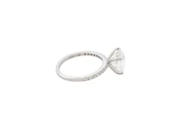 bague diamant solitaire 3.25 ct 52 en or blanc 18k certificat