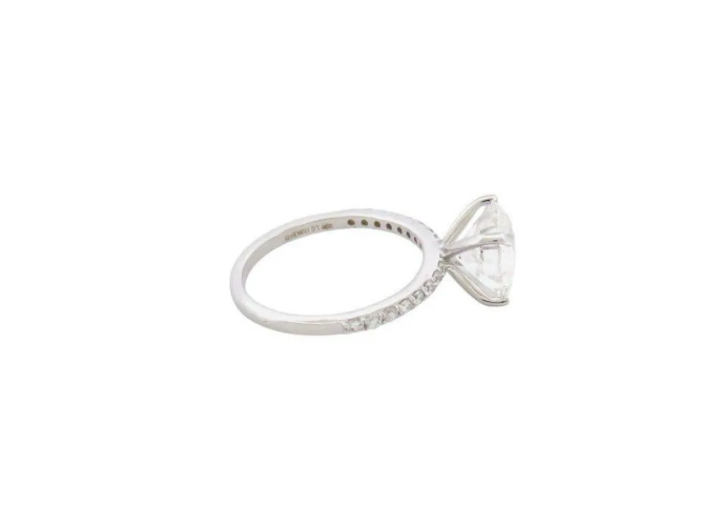 bague diamant solitaire 3.25 ct 52 en or blanc 18k certificat