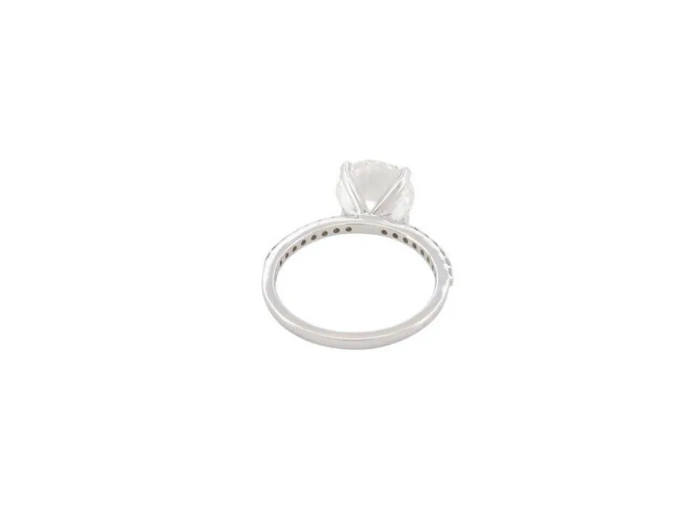 bague diamant solitaire 3.25 ct 52 en or blanc 18k certificat