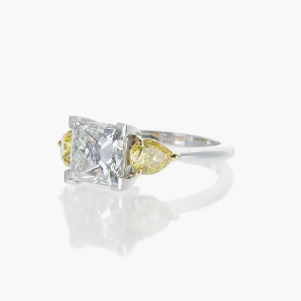 Bague Diamant Solitaire Taille Princesse 3.00 carats