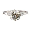 Bague diamant taille ancienne et navettes