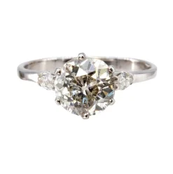 Bague diamant taille ancienne et navettes
