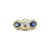 Bague Diamant taille ancienne 1ct Saphirs