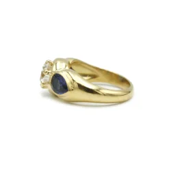 Bague Diamant taille ancienne 1ct Saphirs