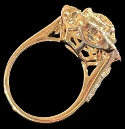 Bague diamant taille ancienne or jaune