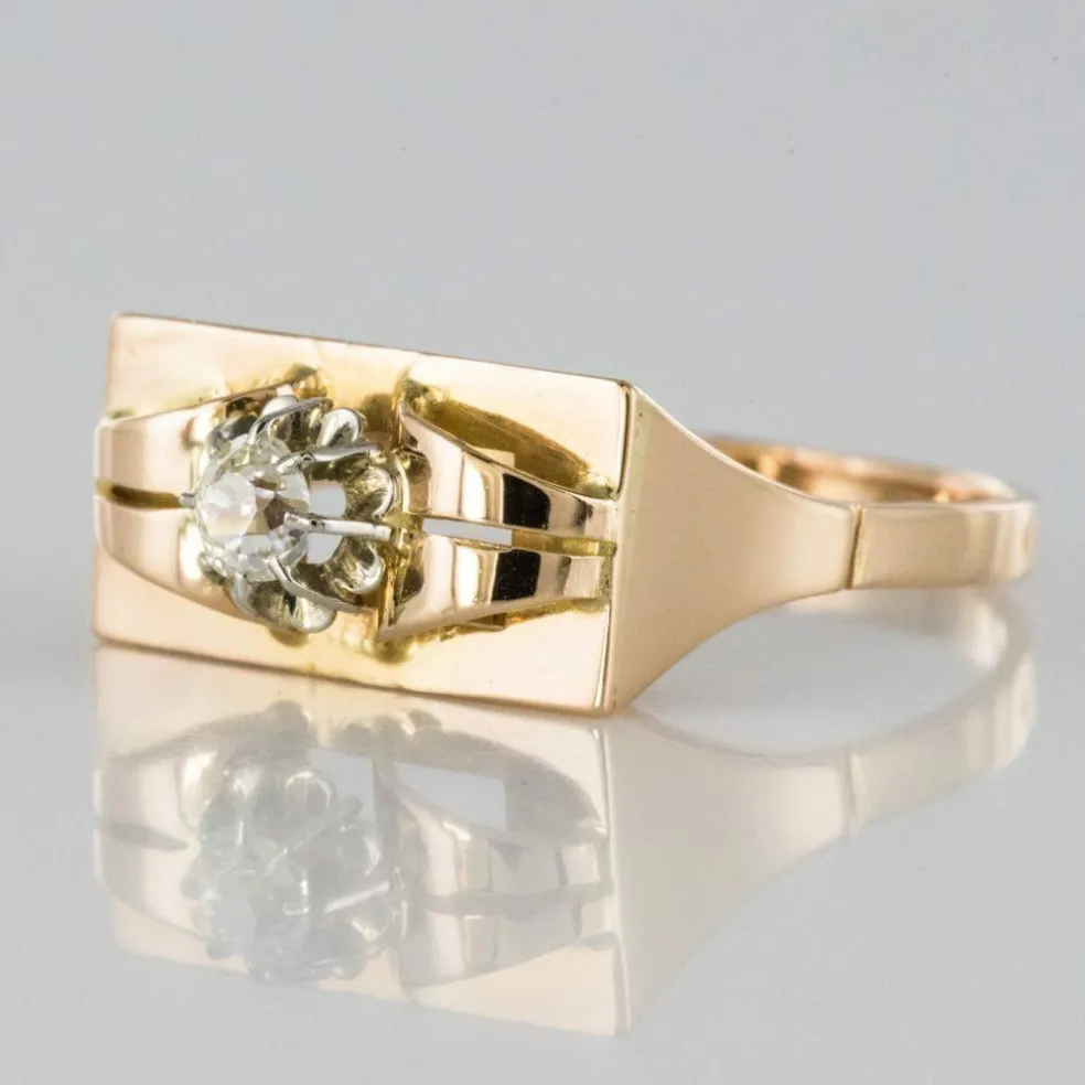 Bague diamant tank