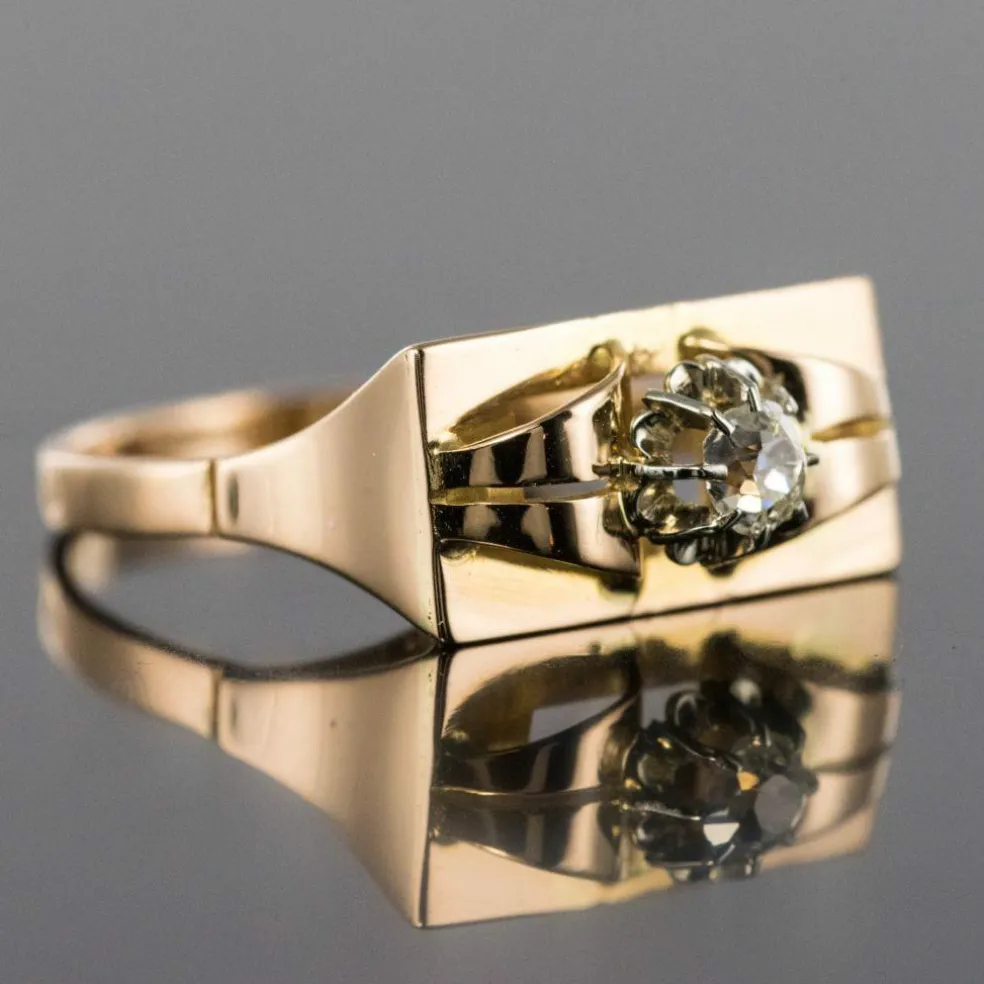 Bague diamant tank