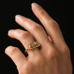 Bague diamant tank