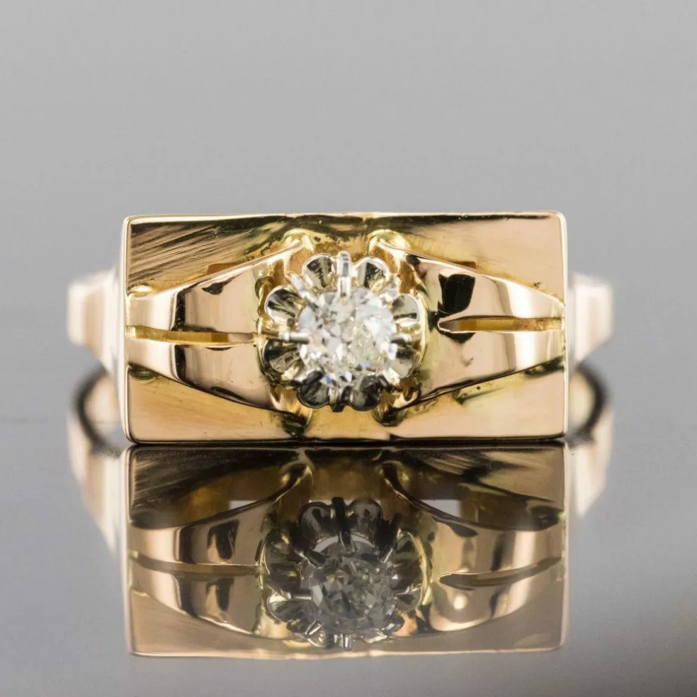 Bague diamant tank