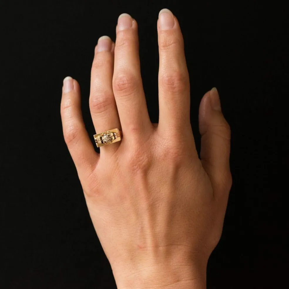 Bague diamant tank
