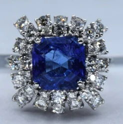 Bague diamant tanzanite