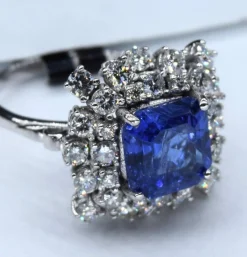Bague diamant tanzanite