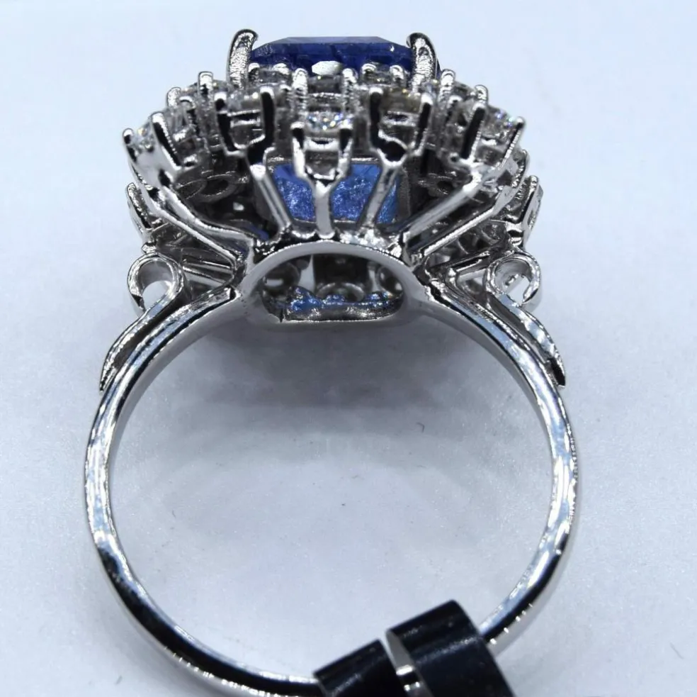 Bague diamant tanzanite