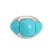 Bague Diamant Turquoise Or Blanc
