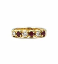 Bague diamants & Rubis