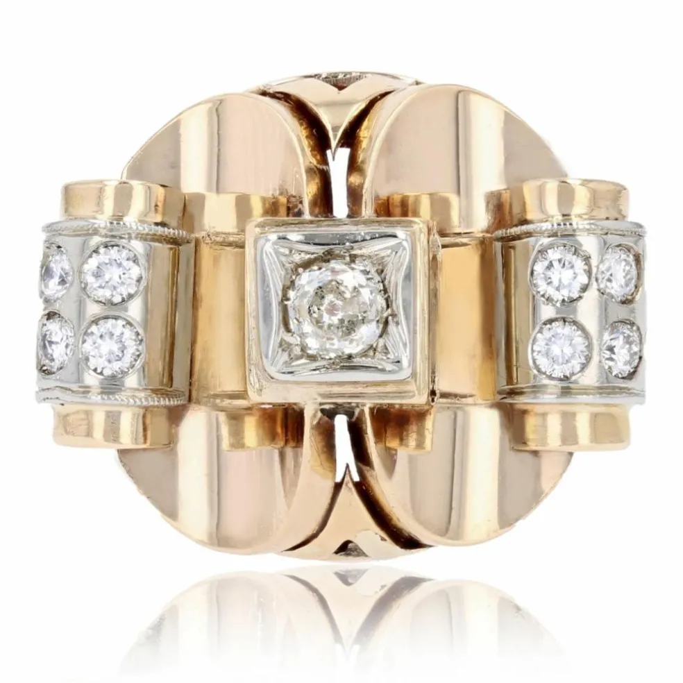 Bague diamants ancienne années 40