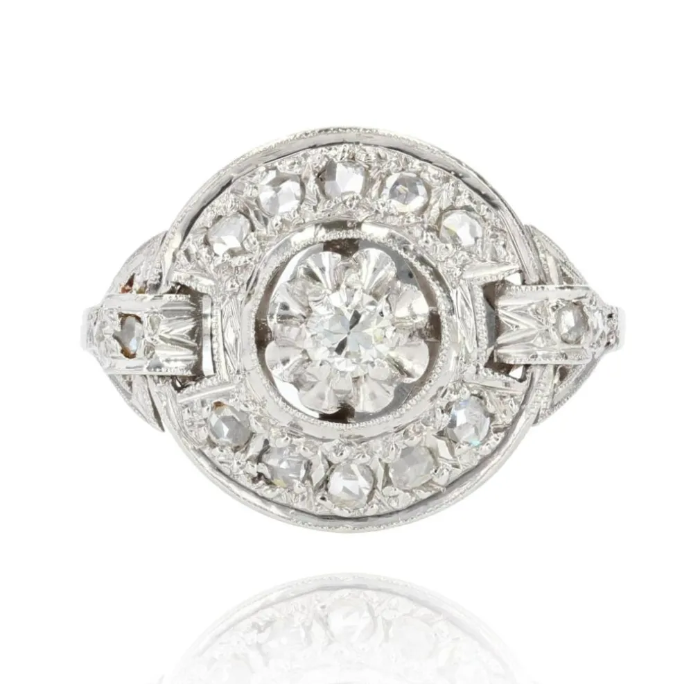 Bague diamants ancienne art déco