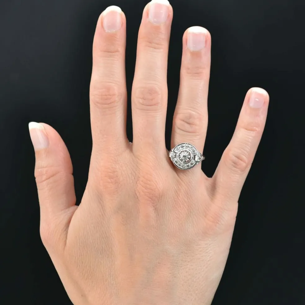 Bague diamants ancienne art déco