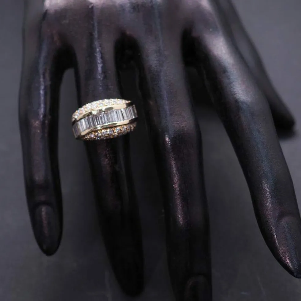 Bague diamants baguette