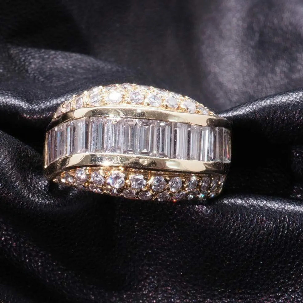 Bague diamants baguette
