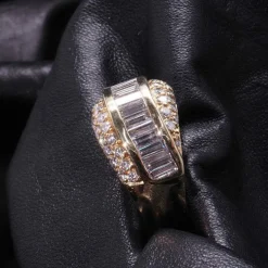 Bague diamants baguette