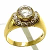 Bague diamants bande arrondie