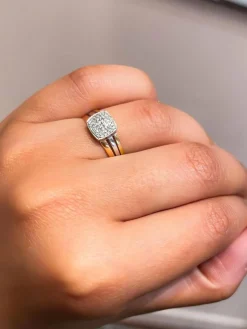 Bague Diamants Bicolore