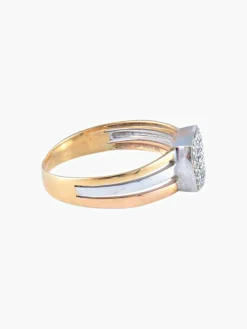 Bague Diamants Bicolore