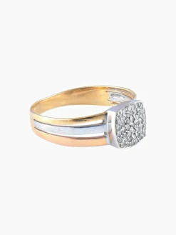 Bague Diamants Bicolore
