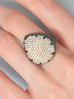 Bague Diamants champagne Diamants noirs