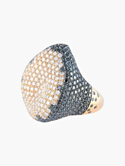 Bague Diamants champagne Diamants noirs