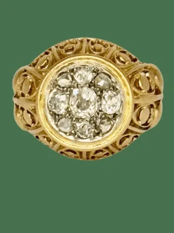 Bague diamants dôme