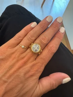 Bague diamants dôme