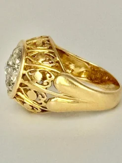 Bague diamants dôme