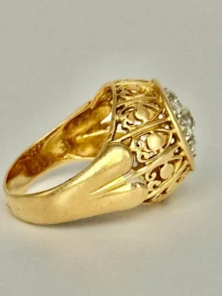 Bague diamants dôme